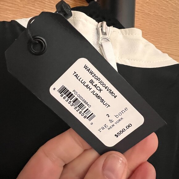 Rag & Bone Silk Tallulah Jumpsuit - Size 2 - New with tags NWT - Picture 8 of 9